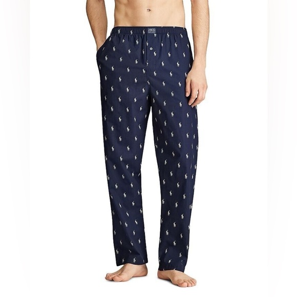 Polo Ralph Lauren Other - *sold* Polo Ralph Lauren Men’s Navy Blue Sleepwear Lounge Pants Logo M 32-34